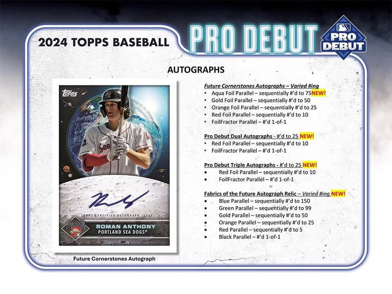 2024 Topps Pro Debut Baseball Hobby Box - Cartes Sportives Rive Sud