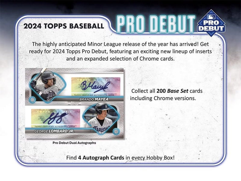 2024 Topps Pro Debut Baseball Hobby Box - Cartes Sportives Rive Sud