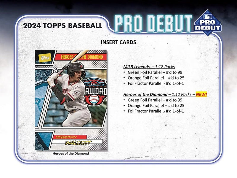 2024 Topps Pro Debut Baseball Hobby Box - Cartes Sportives Rive Sud