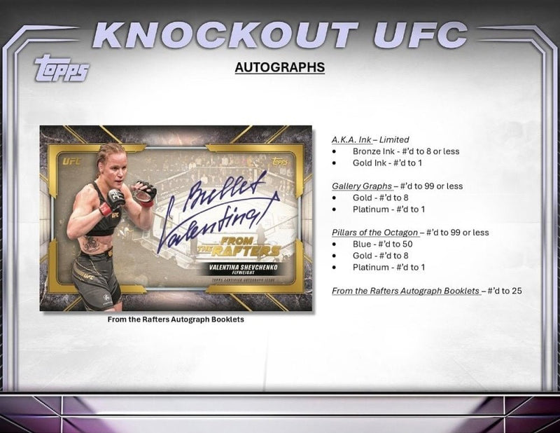 2024 Topps UFC Knockout Hobby Box - Cartes Sportives Rive Sud