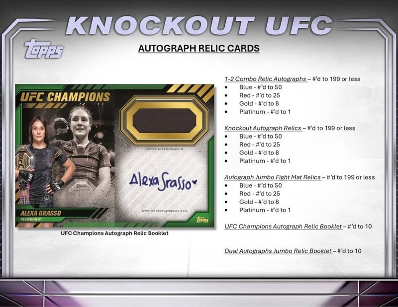 2024 Topps UFC Knockout Hobby Box - Cartes Sportives Rive Sud