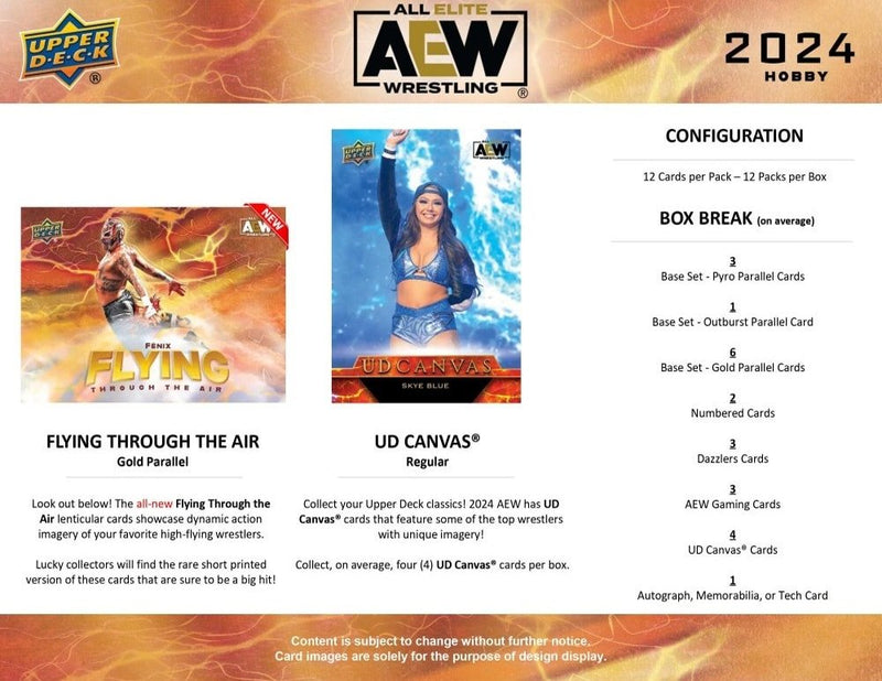 2024 Upper Deck AEW All Elite Wrestling Hobby Box - Cartes Sportives Rive Sud