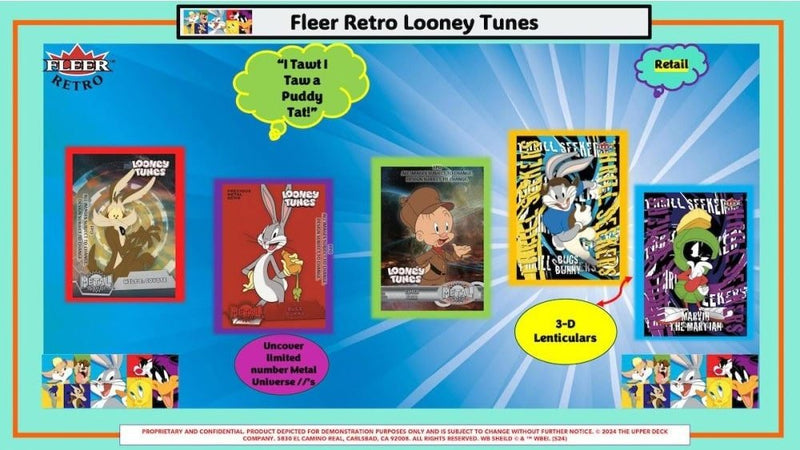 2024 UPPER DECK FLEER RETRO LOONEY TUNES BLASTER BOX - Cartes Sportives Rive Sud