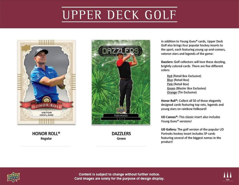 2024 Upper Deck Golf Blaster Box - Cartes Sportives Rive Sud