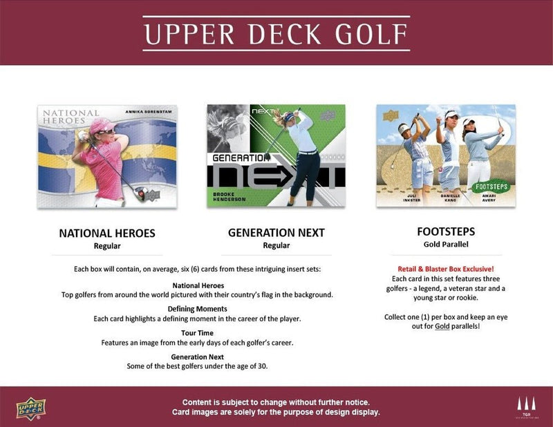 2024 Upper Deck Golf Tin Box - Cartes Sportives Rive Sud