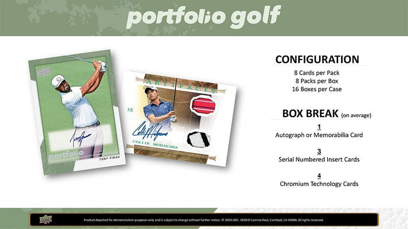 2024 Upper Deck Portfolio Golf Hobby - Cartes Sportives Rive Sud