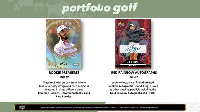 2024 Upper Deck Portfolio Golf Hobby - Cartes Sportives Rive Sud