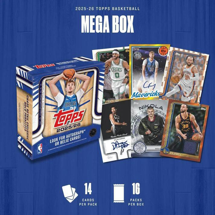 2025 - 26 Topps Basketball Mega Box - Cartes Sportives Rive Sud