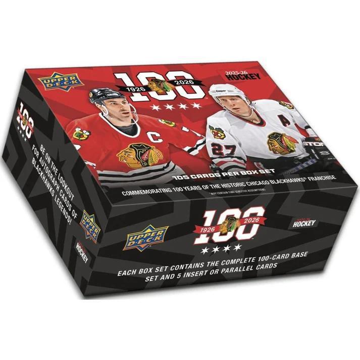 2025 - 26 Upper Deck Chicago Blackhawks Centennial Hockey Box Set - Cartes Sportives Rive Sud