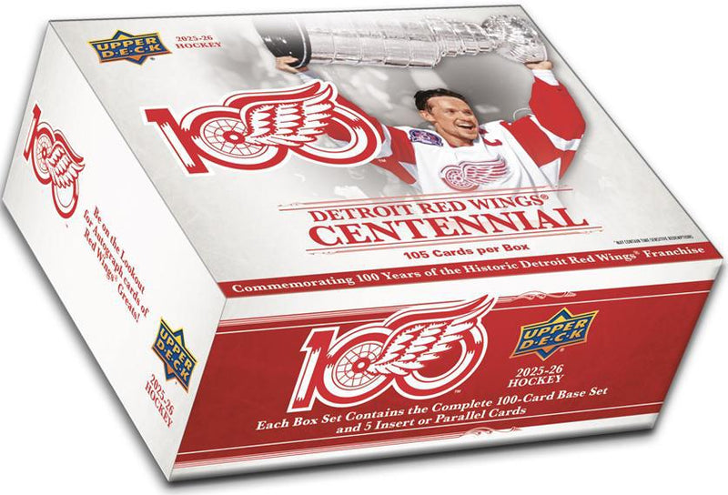 2025 - 26 Upper Deck Detroit Red Wings Centennial Box Set (Pre Order) - Cartes Sportives Rive Sud