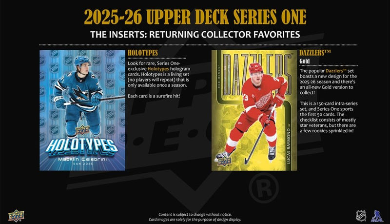 2025 - 26 Upper Deck Series 1 Hockey Blaster Box (Pre Order) - Cartes Sportives Rive Sud