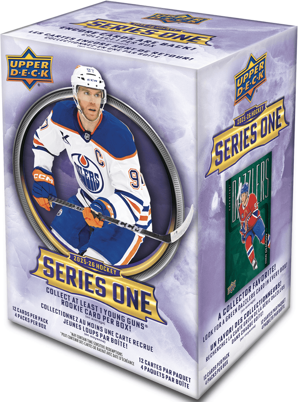 2025 - 26 Upper Deck Series 1 Hockey Blaster Box (Pre Order) - Cartes Sportives Rive Sud