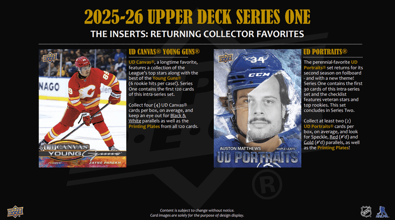 2025 - 26 Upper Deck Series 1 Hockey Hobby Box - Cartes Sportives Rive Sud