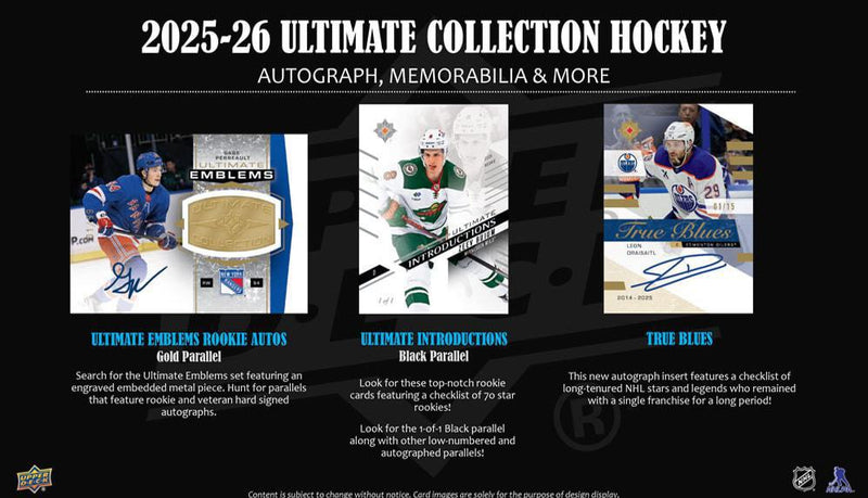 2025 - 26 Upper Deck Ultimate Hockey Hobby Box (Pre Order) - Cartes Sportives Rive Sud