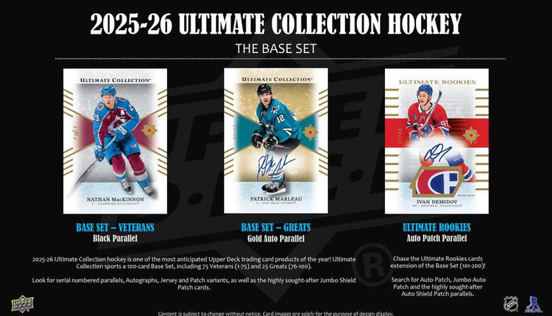 2025 - 26 Upper Deck Ultimate Hockey Hobby Box (Pre Order) - Cartes Sportives Rive Sud