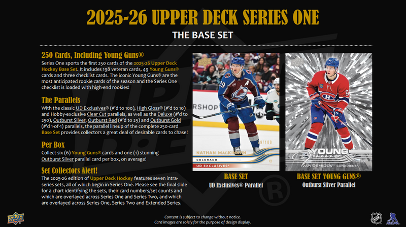 2025-26 Upper Deck Series 1 Hockey Hobby Box
