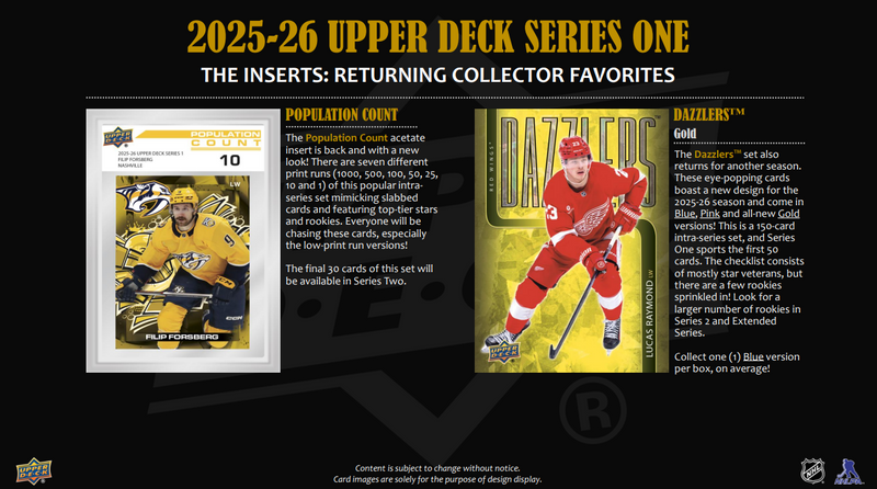 2025-26 Upper Deck Series 1 Hockey Hobby Box