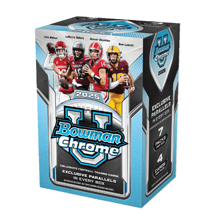 2025 Bowman Chrome University Football Value Box - Cartes Sportives Rive Sud