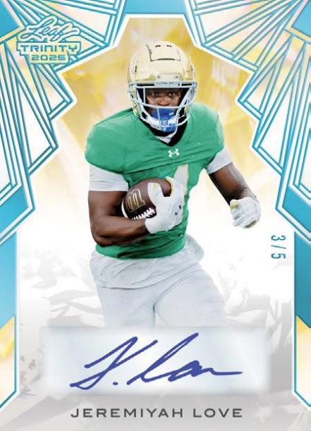 2025 Leaf Trinity Football Jumbo (Pre - Order) - Cartes Sportives Rive Sud