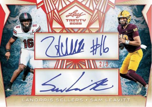 2025 Leaf Trinity Football Jumbo (Pre - Order) - Cartes Sportives Rive Sud