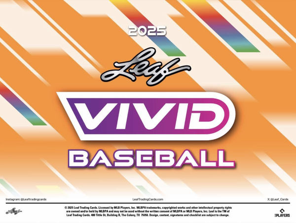 2025 Leaf Vivid Baseball (Pre - Order) - Cartes Sportives Rive Sud