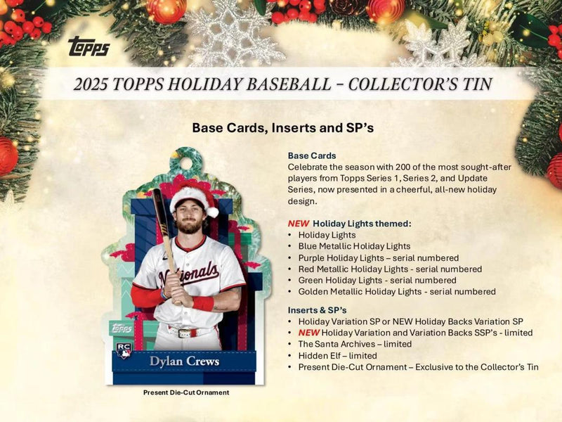 2025 Topps Baseball Holiday Tins - Cartes Sportives Rive Sud