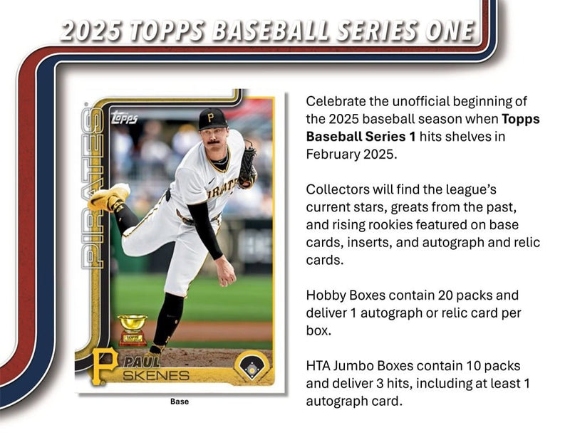 2025 Topps Baseball Series 1 Jumbo (Pre - Order) - Cartes Sportives Rive Sud