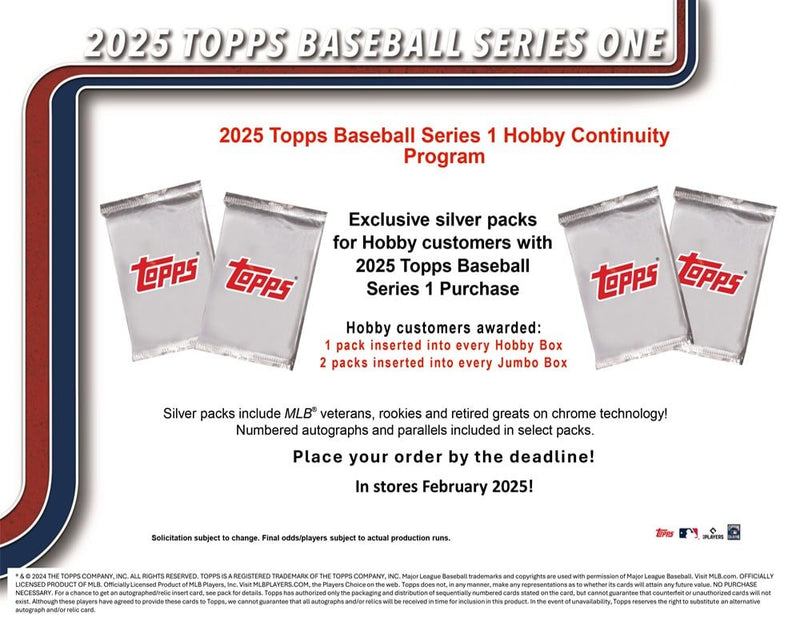 2025 Topps Baseball Series 1 Jumbo (Pre - Order) - Cartes Sportives Rive Sud