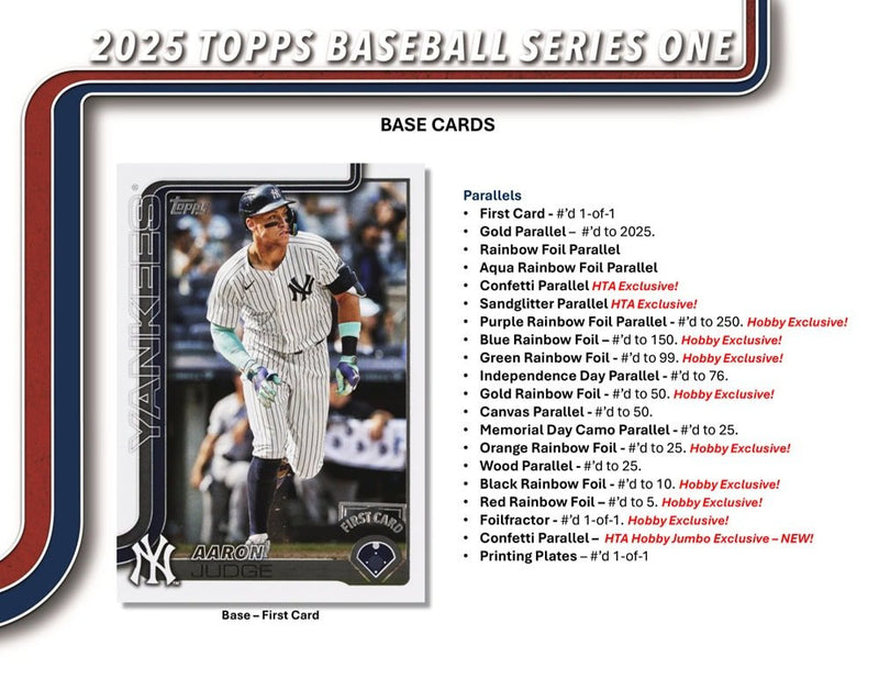 2025 Topps Baseball Series 1 Jumbo (Pre - Order) - Cartes Sportives Rive Sud