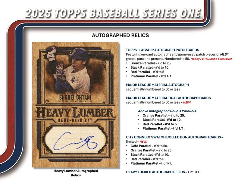 2025 Topps Baseball Series 1 Jumbo (Pre - Order) - Cartes Sportives Rive Sud