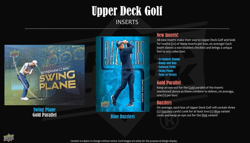 2025 Upper Deck Golf Hobby Box (Pre - Order) - Cartes Sportives Rive Sud