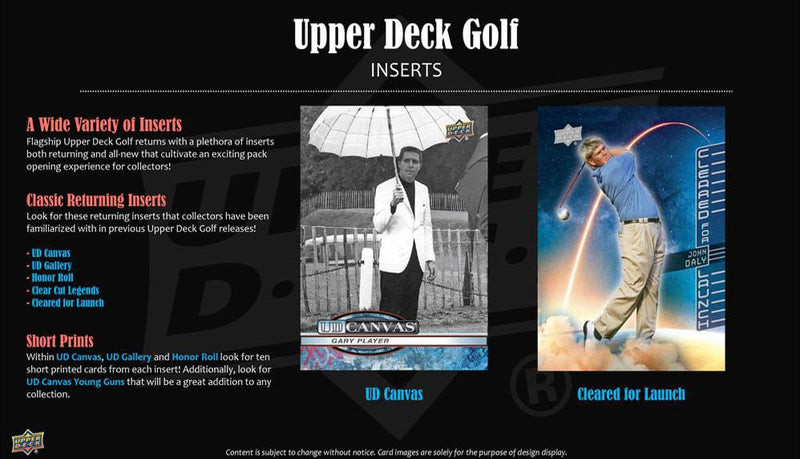 2025 Upper Deck Golf Hobby Box (Pre - Order) - Cartes Sportives Rive Sud