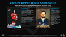 2026 - 27 Upper Deck Series 1 Hockey Hobby Box (Pre Order) - Cartes Sportives Rive Sud