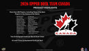 2026 Upper Deck Team Canada Hockey Hobby Box (Pre Order) - Cartes Sportives Rive Sud