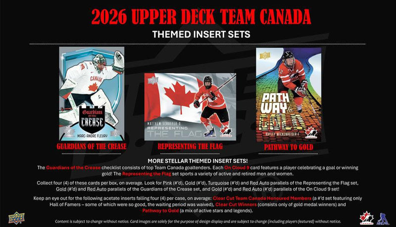 2026 Upper Deck Team Canada Hockey Hobby Box (Pre Order) - Cartes Sportives Rive Sud
