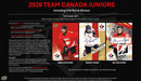 2026 Upper Deck Team Canada Juniors Hockey Hobby Box (Pre-Order) - Cartes Sportives Rive Sud