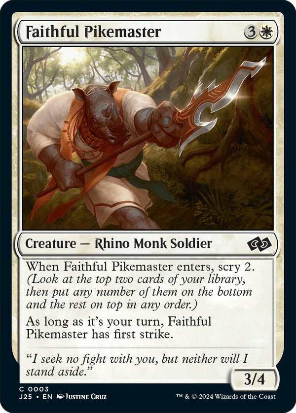Faithful Pikemaster [J25 - 3]