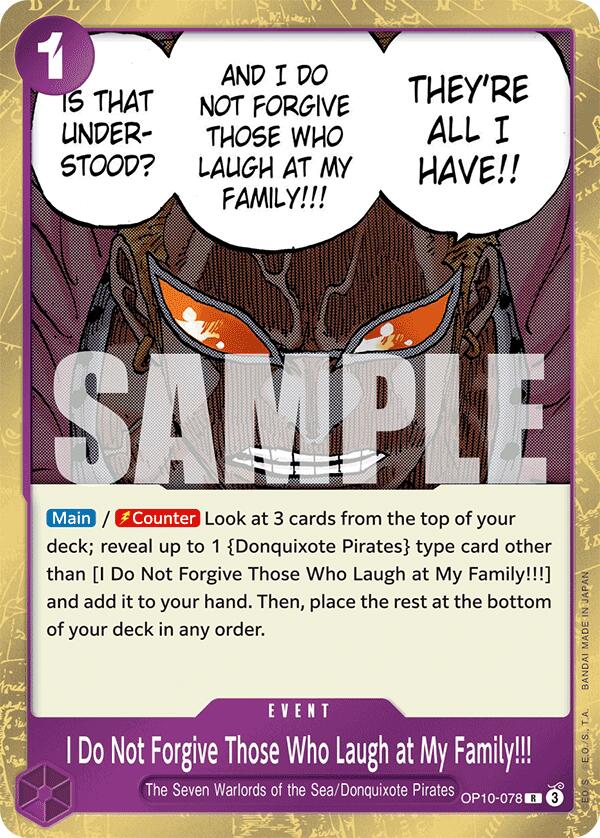 I Do Not Forgive Those Who Laugh at My Family!!! [OP10 - 078]