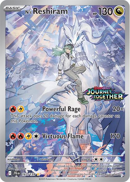 N's Reshiram - 167/159 (Journey Together estampillé) [167/159]