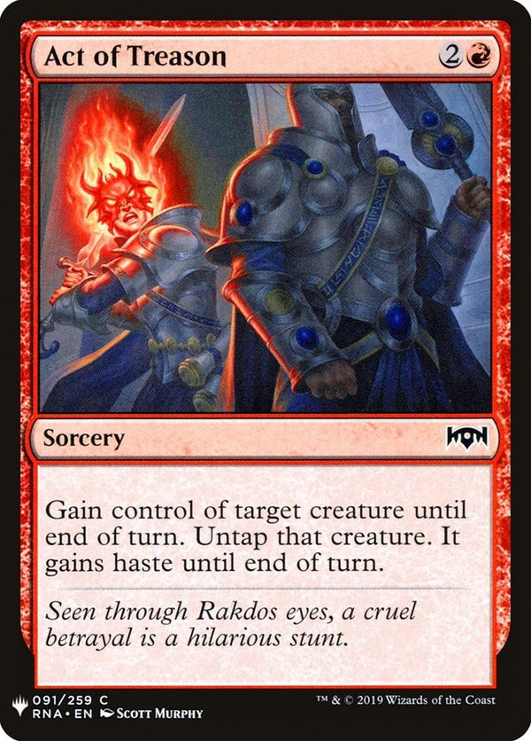 Act of Treason [LIST - 91] - Cartes Sportives Rive Sud
