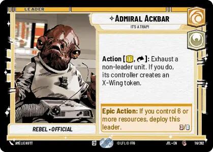 Admiral Ackbar - It's A Trap! [JTL - 016/262] - Cartes Sportives Rive Sud