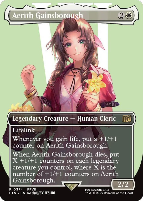 Aerith Gainsborough (Borderless) [FIN - 374] - Cartes Sportives Rive Sud