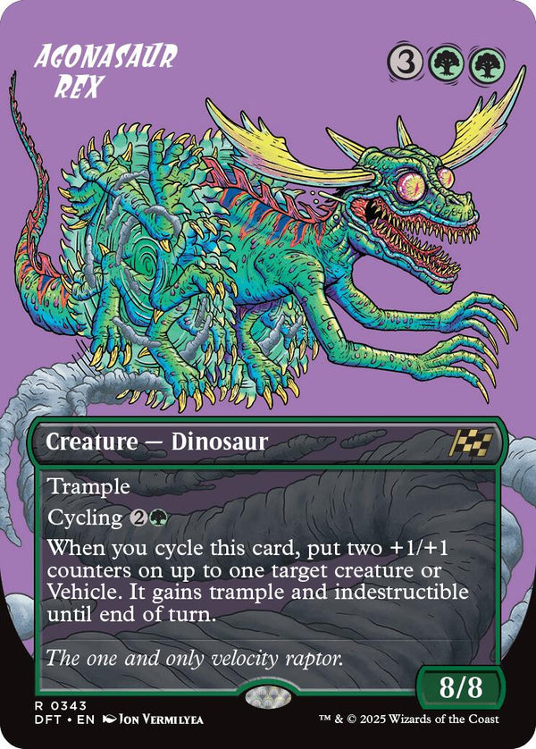 Agonasaur Rex (Borderless) [DFT - 343] - Cartes Sportives Rive Sud