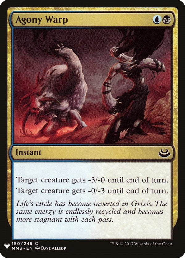 Agony Warp [LIST - 150] - Cartes Sportives Rive Sud