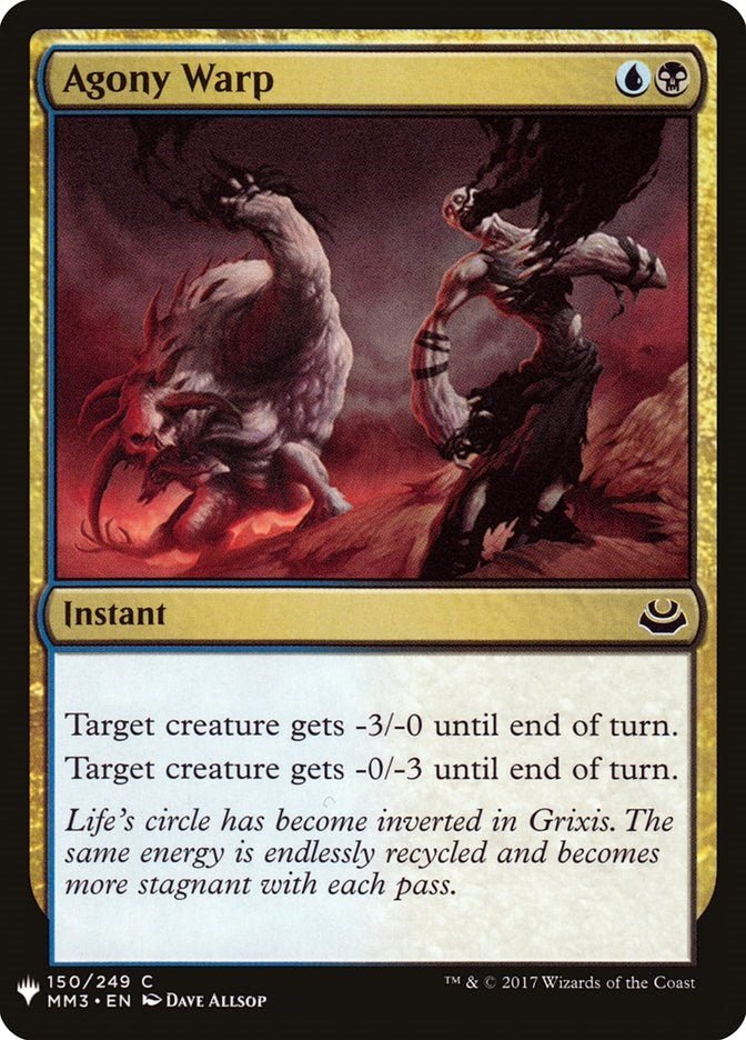 Agony Warp [LIST - 150] - Cartes Sportives Rive Sud