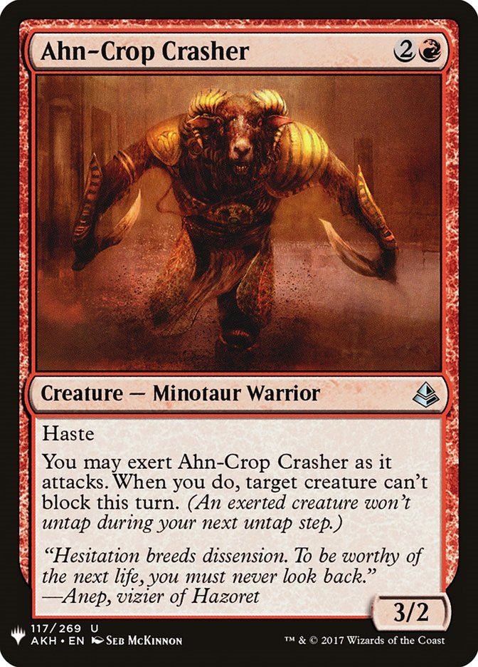 Ahn - Crop Crasher [LIST - 117] - Cartes Sportives Rive Sud