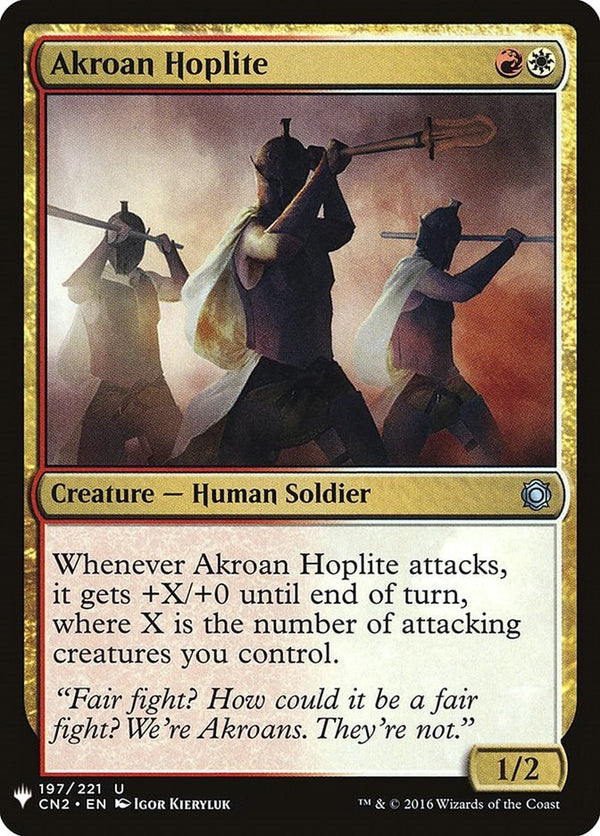 Akroan Hoplite [LIST - 197] - Cartes Sportives Rive Sud