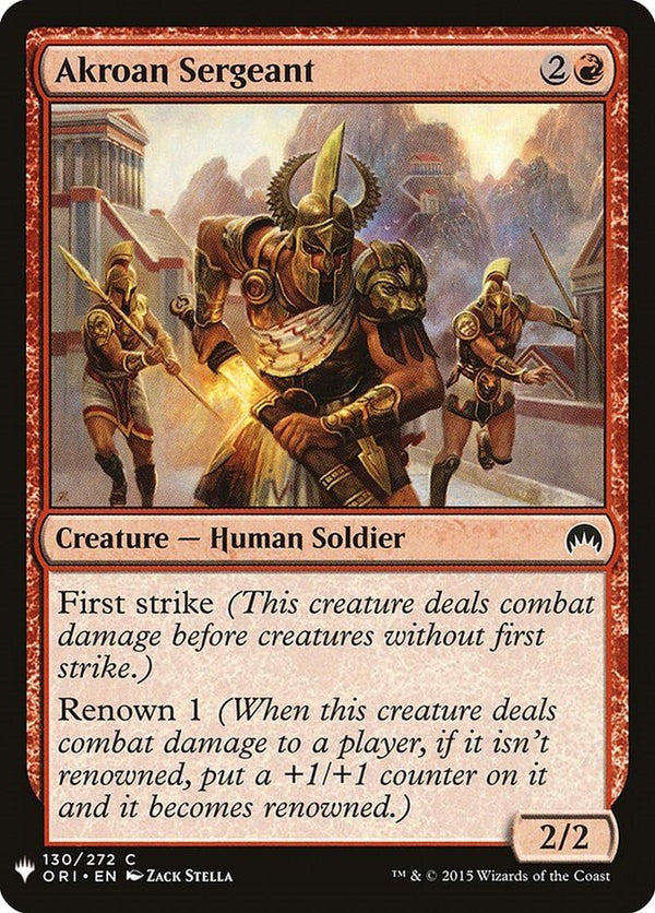 Akroan Sergeant [LIST - 130] - Cartes Sportives Rive Sud
