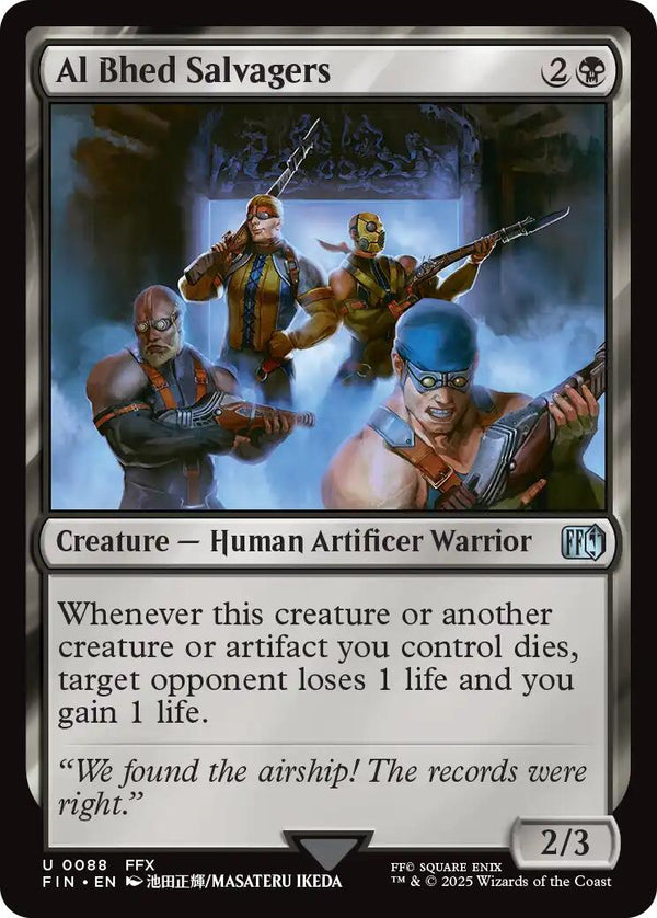Al Bhed Salvagers [FIN - 88] - Cartes Sportives Rive Sud