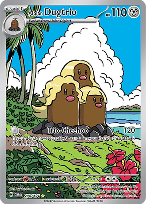 Alolan Dugtrio - 208/191 [SSP - 208/191] - Cartes Sportives Rive Sud